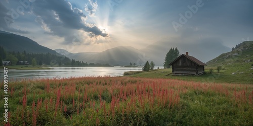 Fototapeta Naklejka Na Ścianę i Meble -  Fishhook catching a piece of paper with smishing text on a smartphone screen, emphasizing cybersecurity awareness