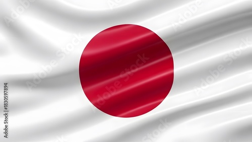 Free Download Japan Flag Close-Up Photography, Waving Hinomaru Red Sun Circle Flag, High-Resolution Japanese National Flag Image, Silky White Fabric Japan Flag Texture, Vibrant Red Sun Japan Flag Design - GFXLoad
