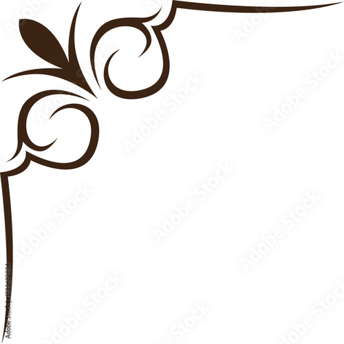 corner frame border vintage retro flat illustration design for decorate background