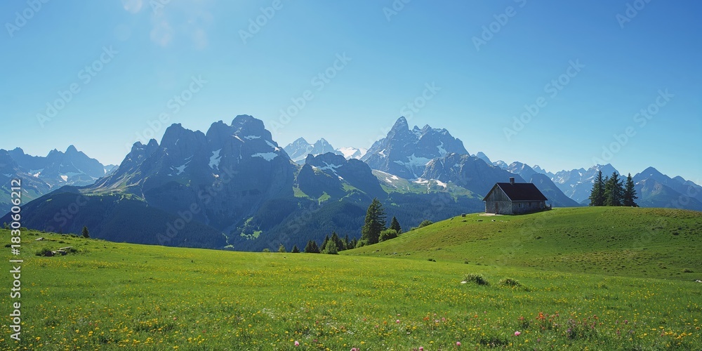 Fototapeta premium Reflection of water creating a mirror-like surface, emphasizing tranquility for Earth Day