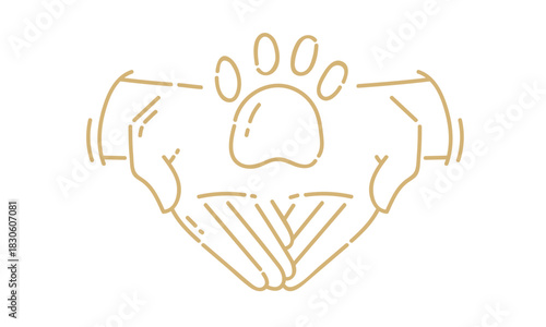 Animal welfare concept Protecting pet with love and compassion