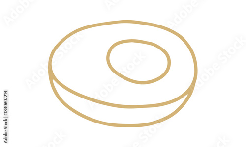 Avocado Half Line Art Healthy Food Illustration