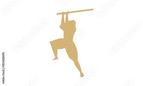 Dynamic silhouette illustration of an athlete demonstrating immense upper body strength and grip on a horizontal bar, symbolizing human potential, fitness achievement, and active lifestyle