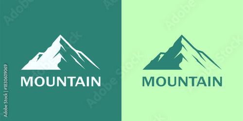Mountain Peak Logo Design Minimalist Icon for Adventure and Outdoor Branding