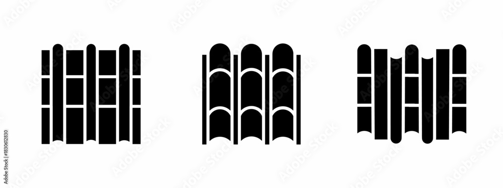 Obraz premium Roof icon set. Vector symbol. Illustration of roof. Roof. Vector illustration. Stock vector.