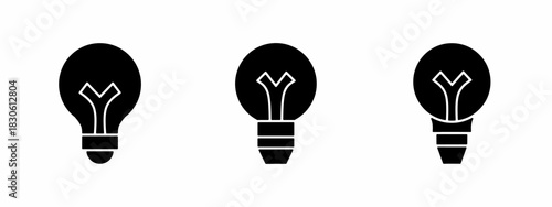 Lamp icon set, light bulb. Vector symbol. Illustration of bulb. Lught bulb. Vector illustration. Stock vector.