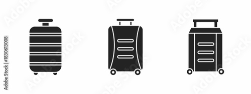 Suitcase icon set. Vector symbol. Illustration of suitcase. Suitcase. Vector illustration. Stock vector.