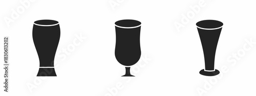 Glass icon set. Vector symbol. Illustration of glass. Glass. Vector illustration. Stock vector.