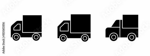 Truck icon set. Vector symbol. Illustration of trucj. Truck. Vector illustration. Stock vector.