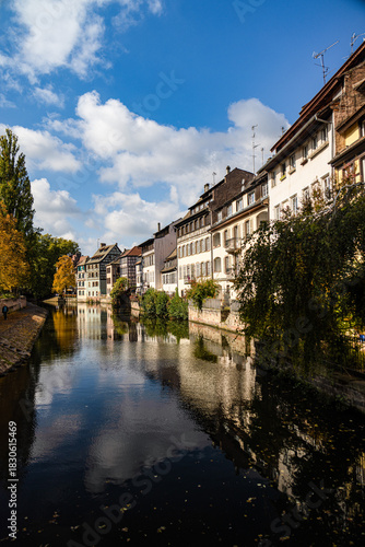 A beautiful view of the Old France district in Strasbourg