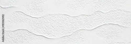 Wavy Textured Abstract Wallpaper Background Featuring Surface of White Painted Wall and Plaster