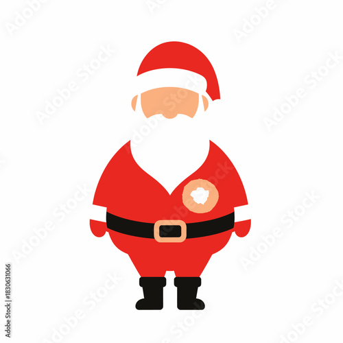 Festive Christmas Character with Red Suit and White Beard - A Jolly Icon