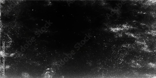 Abstract blue light explosion in the night sky with rain drops on a dark texture background resembling a galaxy nebula storm