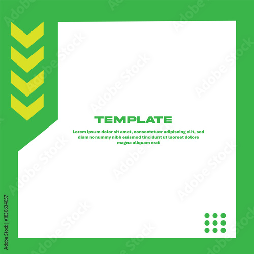 Green Modern Frame Template Layout