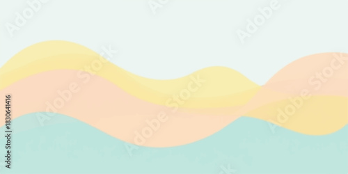 Abstract pastel waves background with soft colors and smooth transitions