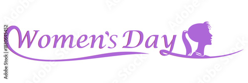 Women's Day background text Vector illustration