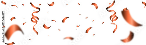 Red confetti falling transparent image 