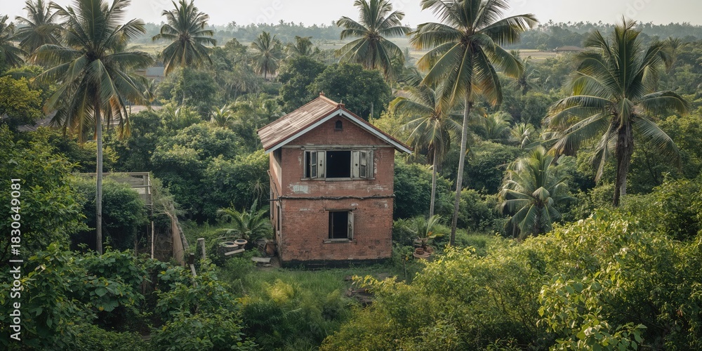 Fototapeta premium Light muffins topped with sesame seeds and cones arranged on a dark wooden kitchen table, winter fruit scene, Earth Day