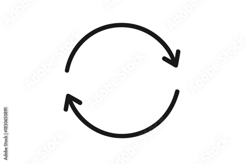 Simple circular arrow symbol representing refresh, reload, rotation, or loop
