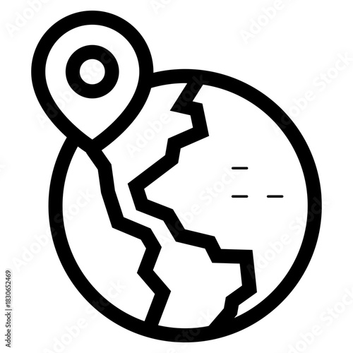 geolocation world pin icon