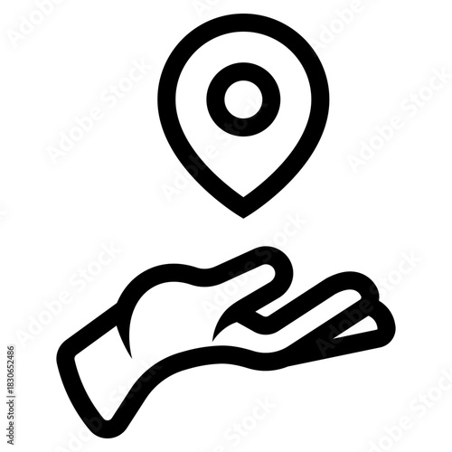 hand share pin location icon