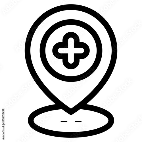 hospital healthcare location icon