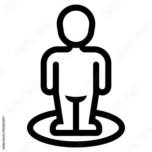 you are here symbolized standing person icon