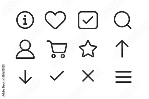 Universal collection of essential web and mobile application interface icons