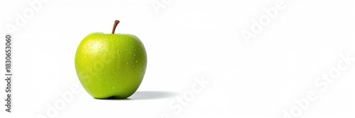 Green apple placed on a pla...