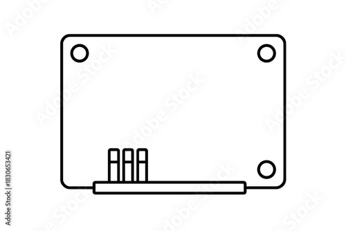 Small electronic circuit board module with connection pins and mounting holes