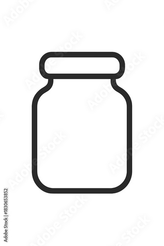 Closed glass jar storage container for food preserves or cosmetics packaging