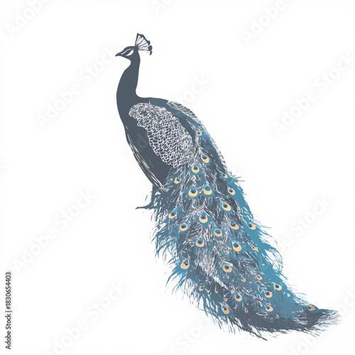 peacock vector illustration 