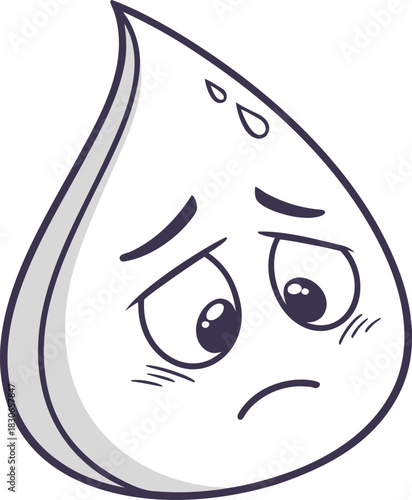 Smiling Emoji Face with Sweat and Downcast Emoticon Face with Sweat - Happy Grinning emotion and Sad Disappointed reaction - Exercise, Hard Work emojis,sad crying emoticon