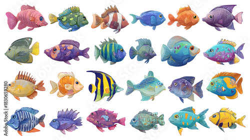 Professional Cartoon Sea Animals Vector Pack