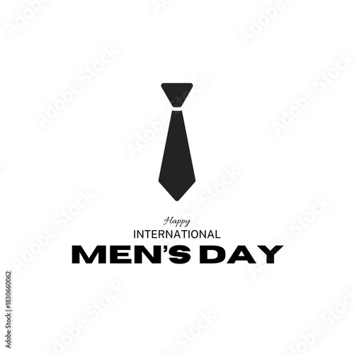 International Men's Day. Men's day 19 November. Vector illustration of International Men's Day. For a poster or banner and greeting card.