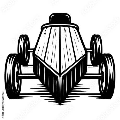 wooden soapbox derby vehicle