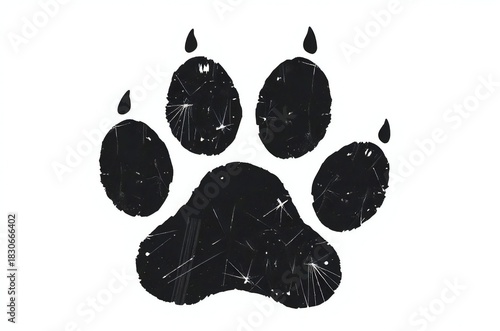 animal paw print vector illustrations