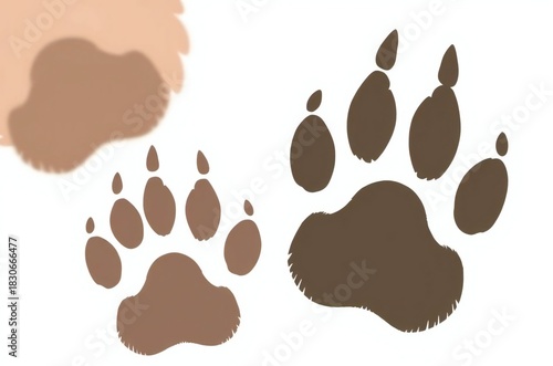 animal paw print vector illustrations