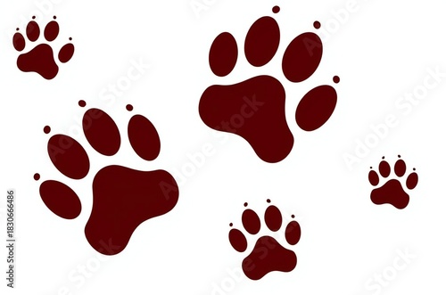 animal paw print vector illustrations