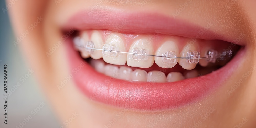 Fototapeta premium Transforming Smiles with Confidence A Journey to Beautiful Teeth Through Modern Orthodontics