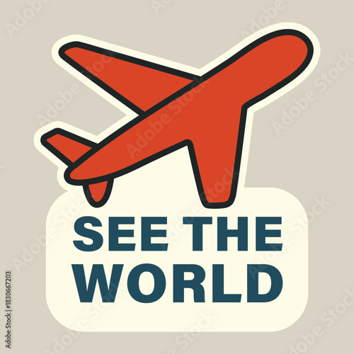 See the World airplane poster