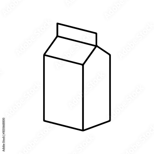 Simple beverage carton outline