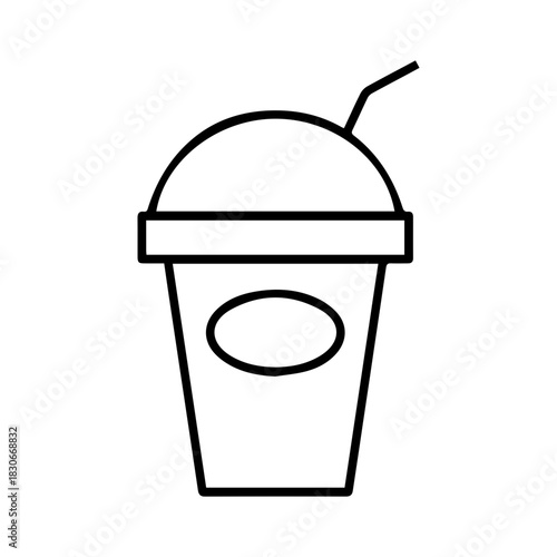 Iced Drink Outline Icon