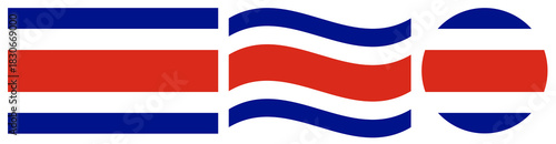 The Civil flag of Costa Rica collection. Round civil flag of Costa Rica in circle shape. Wavy flag of Costa Rica isolated. Free Download The Civil flag of Costa Rica collection. Round civil flag of Costa Rica in circle shape. Wavy flag of Costa Rica isolated. - GFXLoad