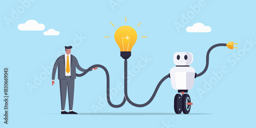 Human and robot collaboration for innovation and creative idea generation