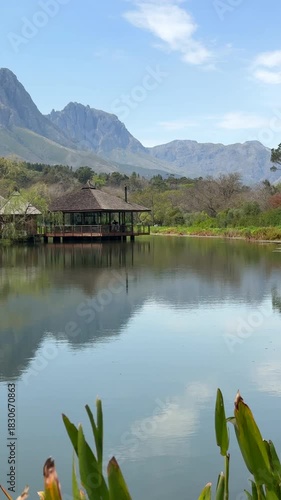 Scenic landscape in Stellenbosch, Western Cape Province, South Africa.