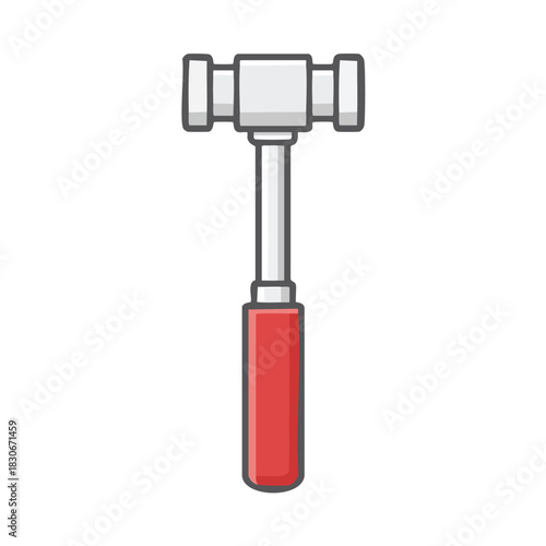Line icon of a reflex hammer, medical instrument outline, 64x64