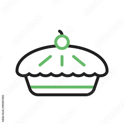 Pie icon vector image. Suitable for mobile apps, web apps and print media.