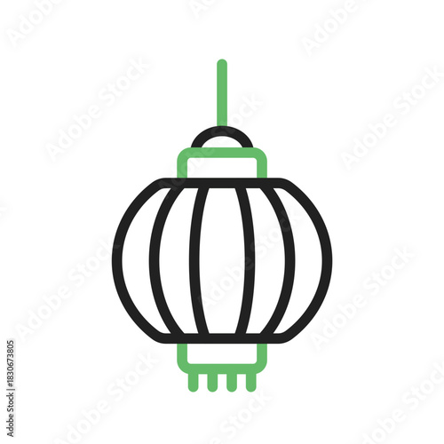 Red Paper Lantern icon vector image. Suitable for mobile apps, web apps and print media.