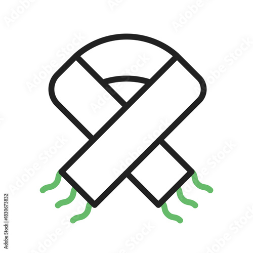 Scarf icon vector image. Suitable for mobile apps, web apps and print media.